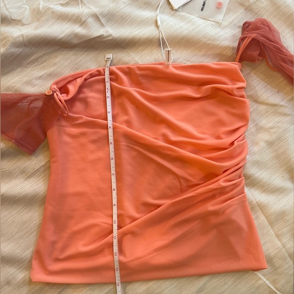 Helmut Lang Sheer Long Sleeve 2-in-1 Blouse Top, NEW - Picture 9 of 12